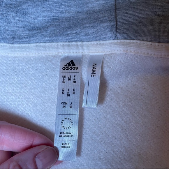 Adidas Kids Cozy White Hoodie - Picture 10 of 10